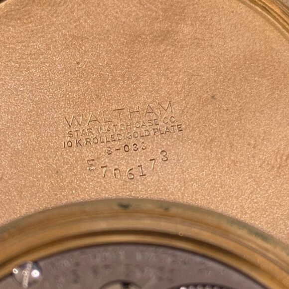 Waltham Railroad 17 Jewels Montgomery Dial 10k RGP Open Face Pocket Watch - Picture 6 of 6